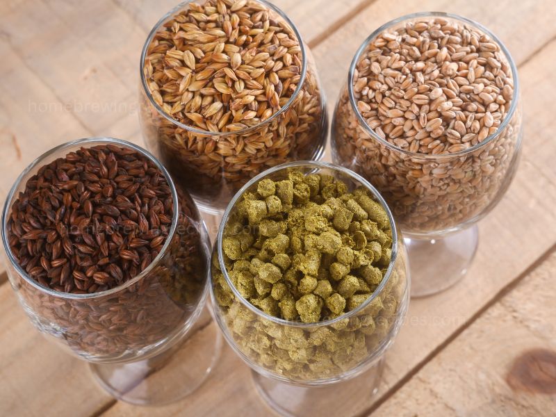 Malt and hop pellets